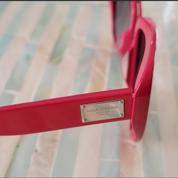 Dolce & Gabbana Red Cat Eye Sunglasses - Picture 6 of 8